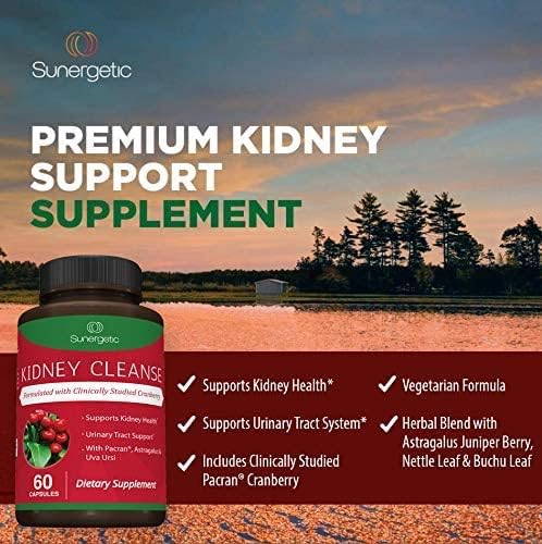 Premium Kidney Cleanse Supplement- Powerful Kidney Support 60  Capsules