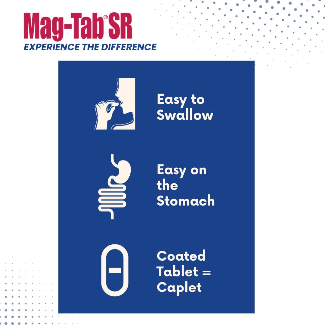 Release Magnesium Lactate Delivery for 10x Better Absorption-Mag-Tab SR 100 Count