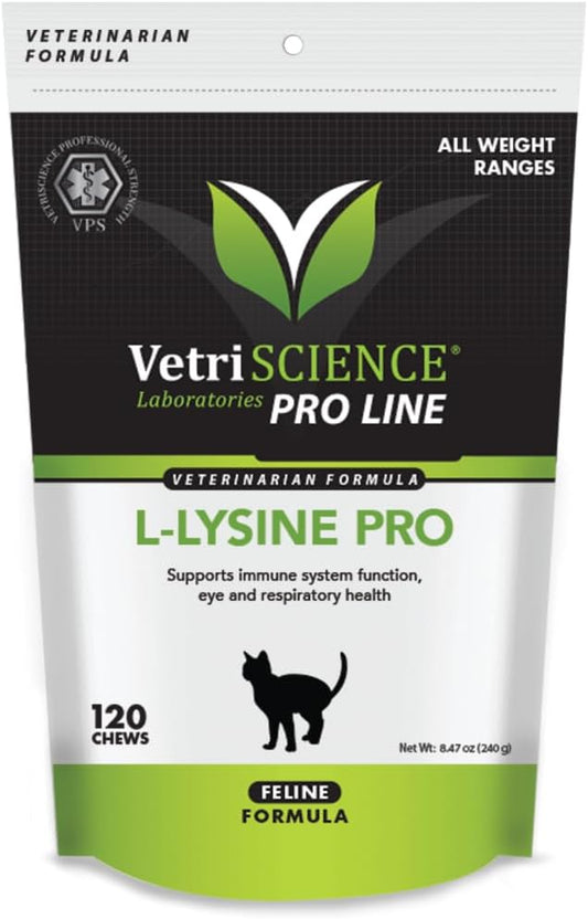 VetriScience Pro L-Lysine Pro Immune Supplement for Cats, 120 Chews