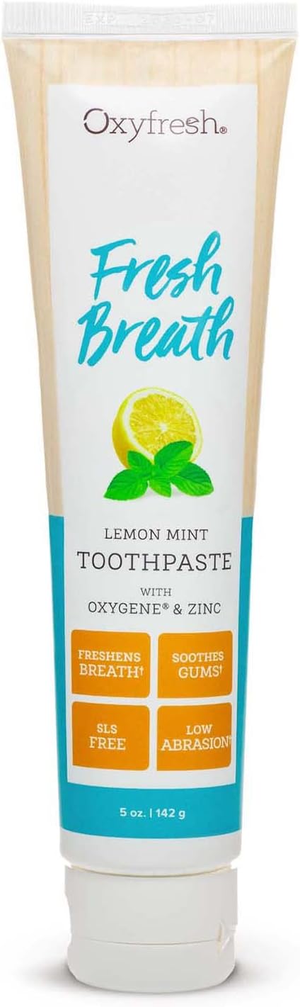 Premium Oxyfresh Maximum Fresh Breath Lemon Mint Toothpaste -5oz