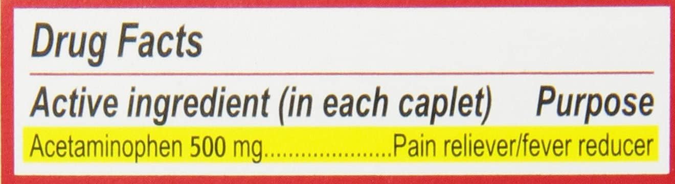 Tylenol Extra Strength Caplets with  Acetaminophen Pain Reliever Fever Reduce 100 Count