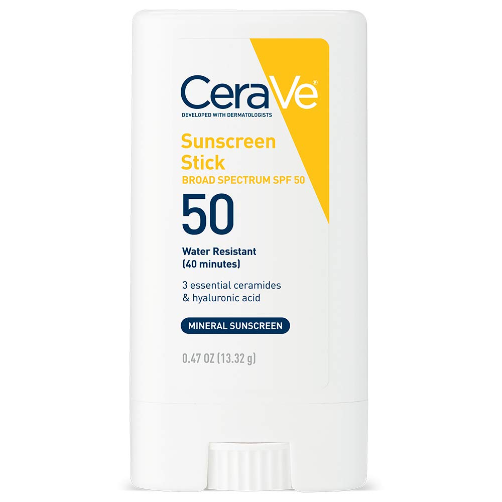 CeraVe Mineral Sunscreen Stick for Kids & Adults  100% Sunscreen