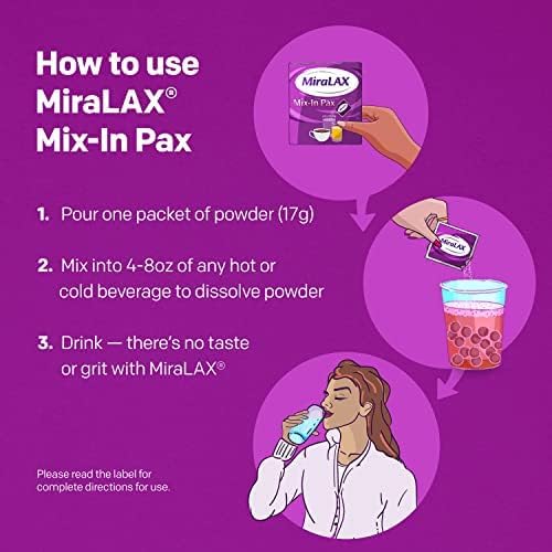 MiraLAX Gentle Constipation Relief Laxative Powder  10 Dose