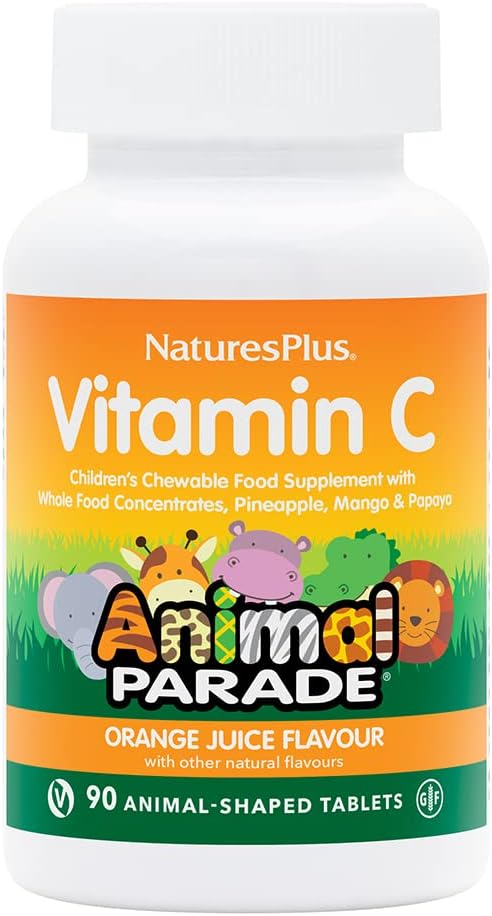 NaturesPlus Animal Parade Vitamin C Children's Chewable - 90 Animal-Shaped Tablets