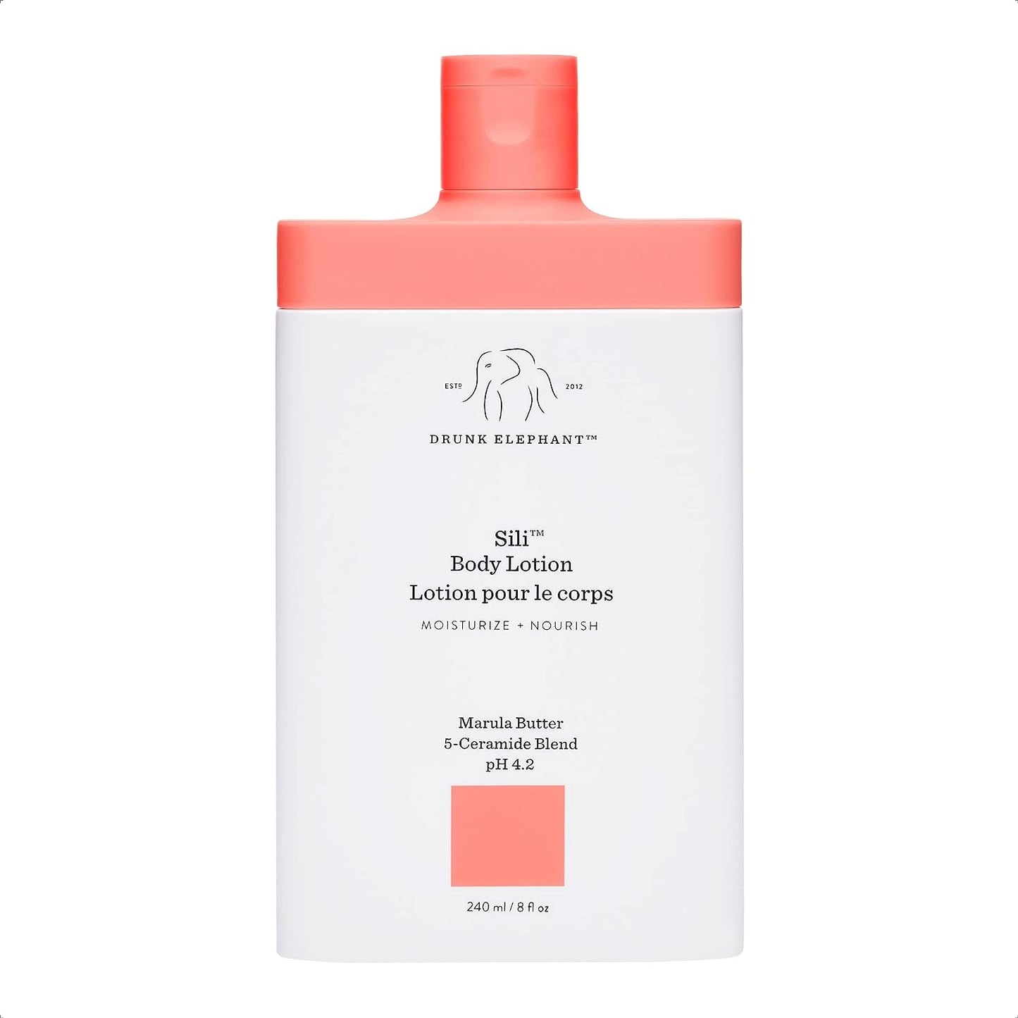 Drunk Elephant Sili Body Lotion - Deep, Calming Skin Moisturizer 8 FL Oz