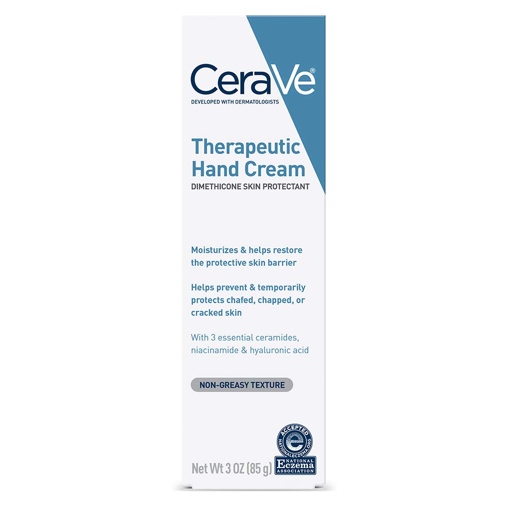 CeraVe Therapeutic Hand Cream for Dry Cracked Hands With Hyaluronic Acid