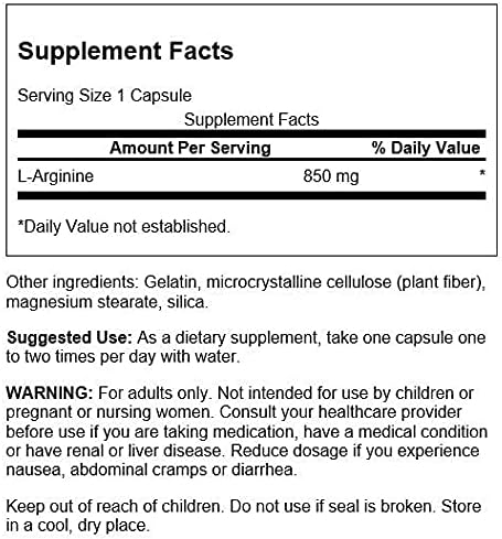 Swanson Amino Acid Super-Strength L-Arginine,  90 Capsules