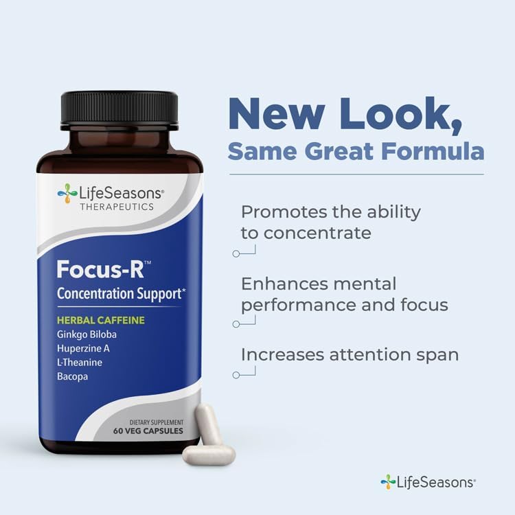 LifeSeasons - Focus-R - Concentration Support Supplement 60 Capsules