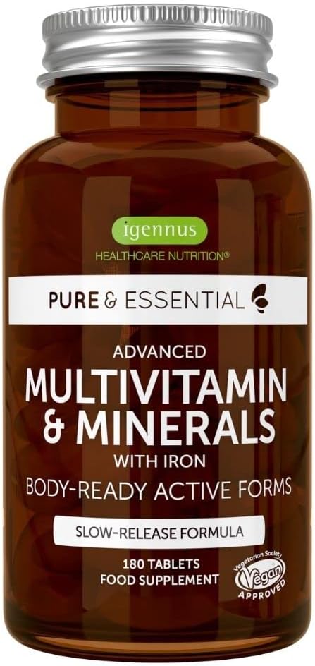 Pure & Essential Advanced Vegan Methylated Multivitamin & Minerals 180 Tablets