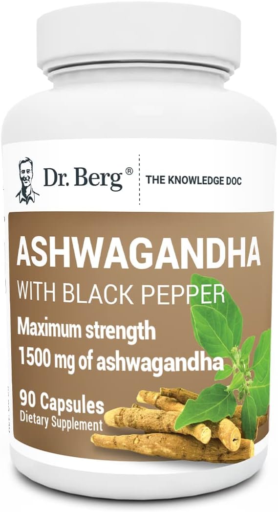 Dr. Berg Ashwagandha with Ashwagandha Root Powder  90 Capsules