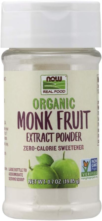 NOW Foods, Certified Organic Monk Fruit Extract Powder, 0.7-Ounce