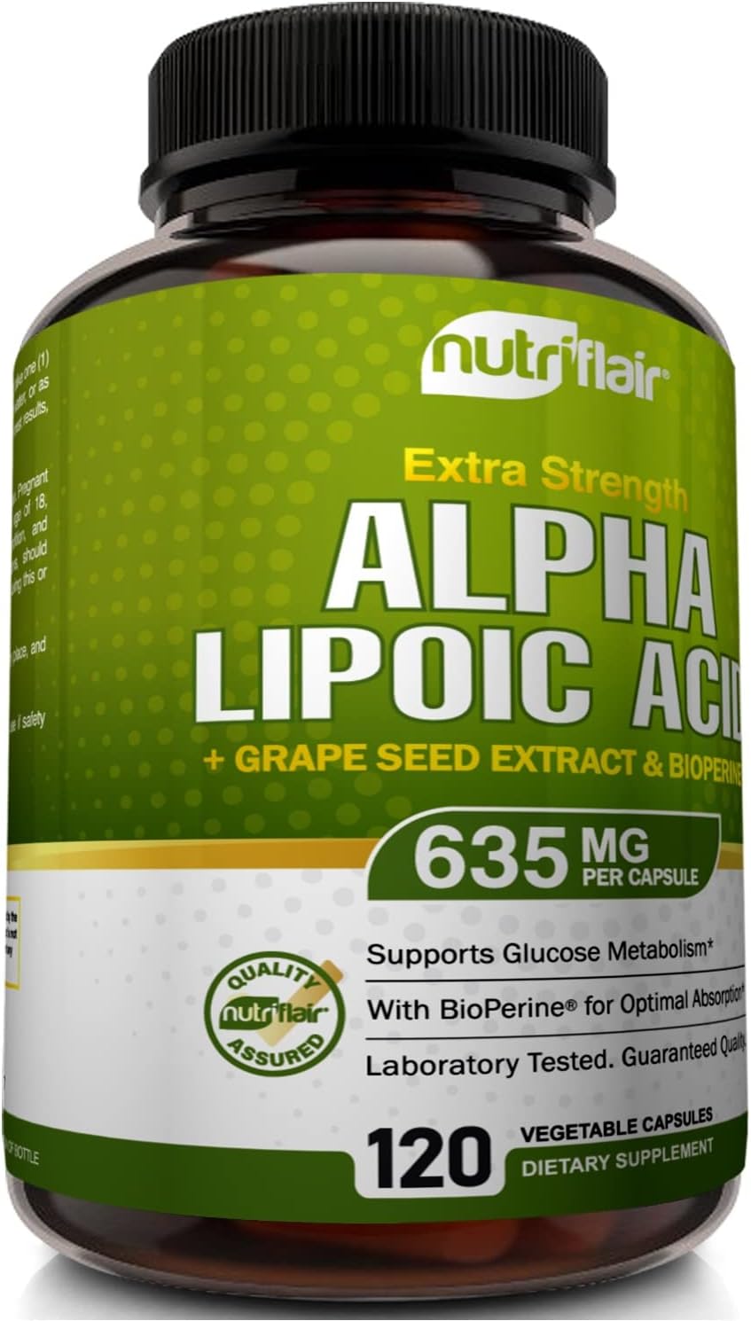 NutriFlair Alpha Lipoic Acid 600mg, 120 Capsules