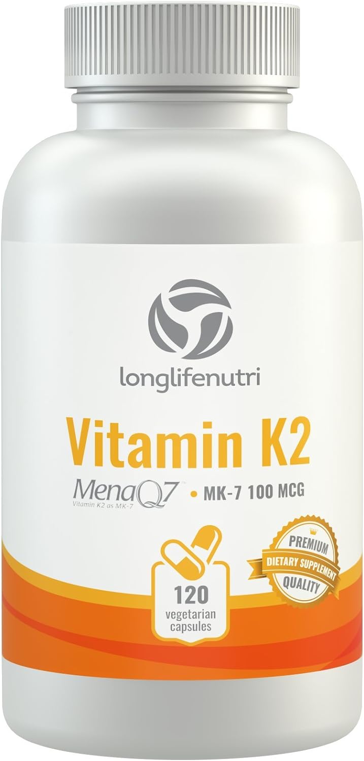 LongLifeNutri Vitamin K2  MenaQ7-120 Veg Caps