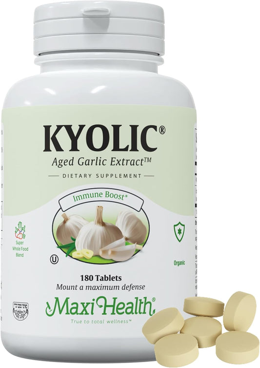 Maxi Health Kyolic Organic Garlic Supplement 180 Count