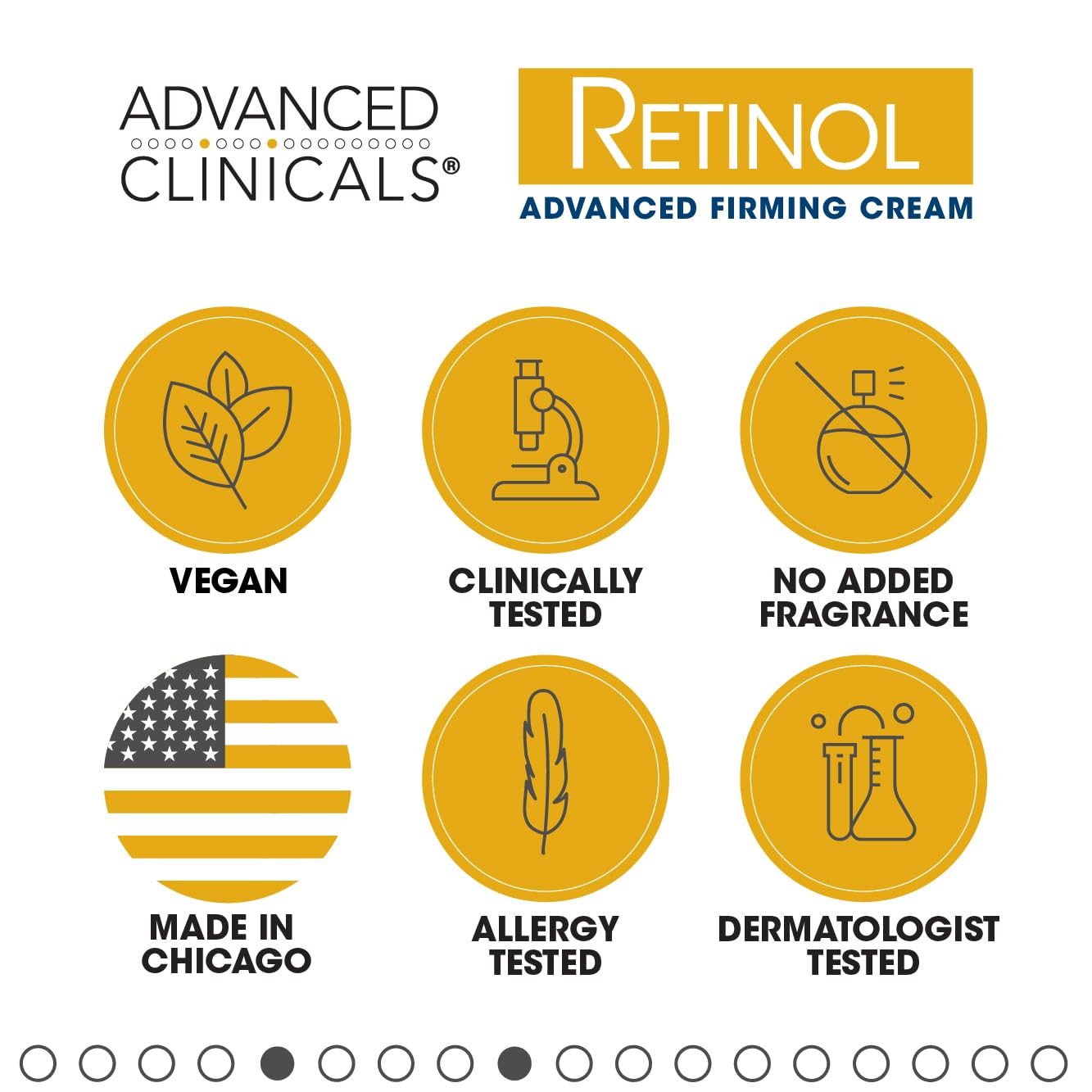 Advanced Clinicals Retinol Cream. Spa Size for Salon Professionals