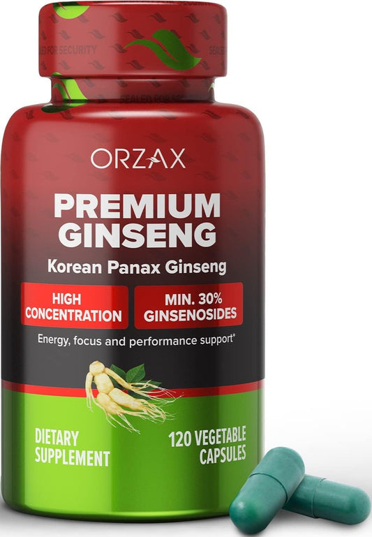 ORZAX Korean Panax Ginseng Capsules - 120  Capsules