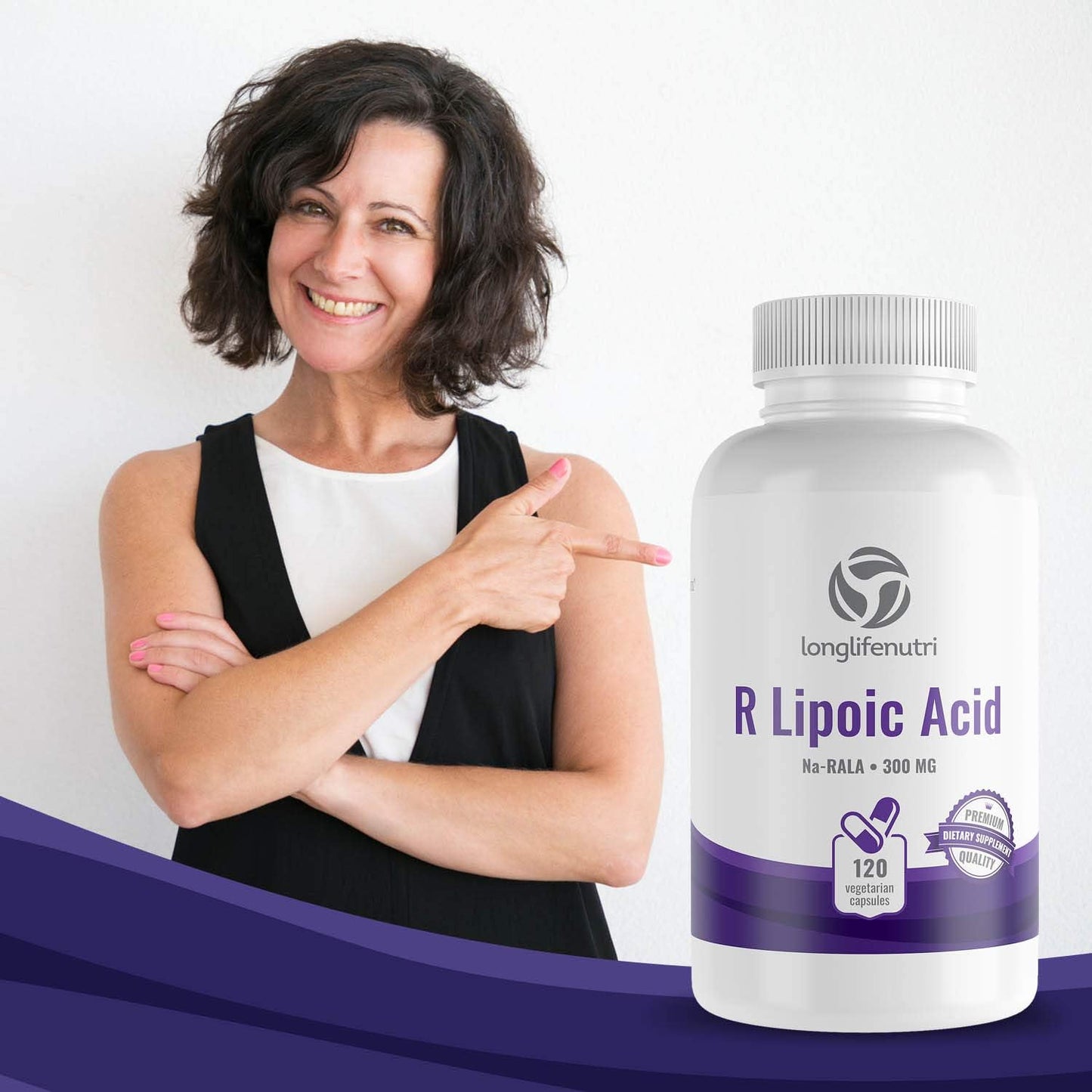 R-Alpha Lipoic Acid  Stabilized 120 Vegetarian Capsules