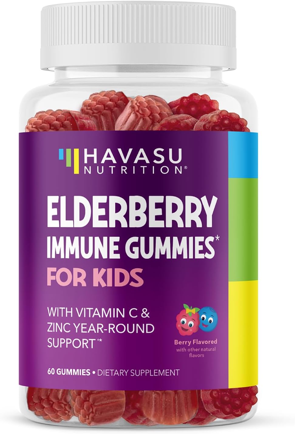 HAVASU NUTRITION Elderberry Gummies for Kids 60 Gummies