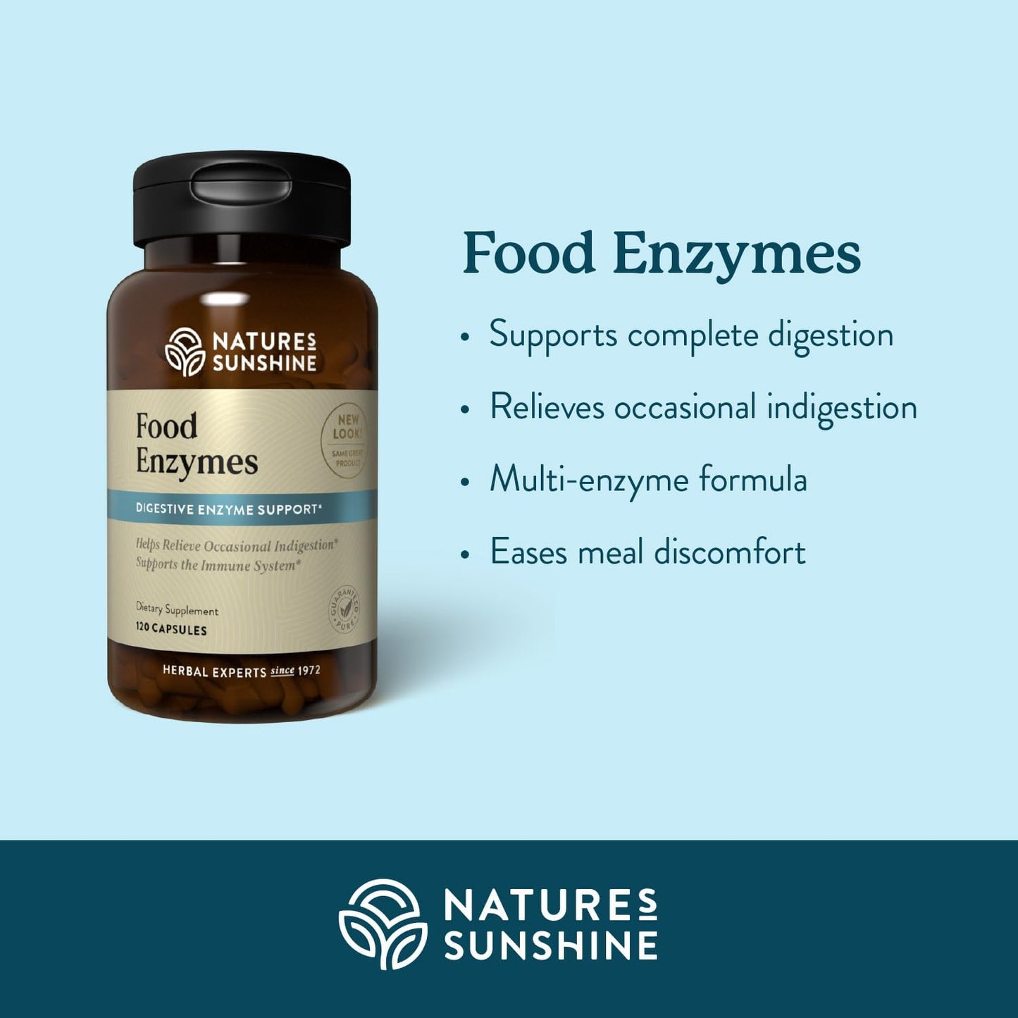 Nature's Sunshine Food Enzymes - 120 Capsules