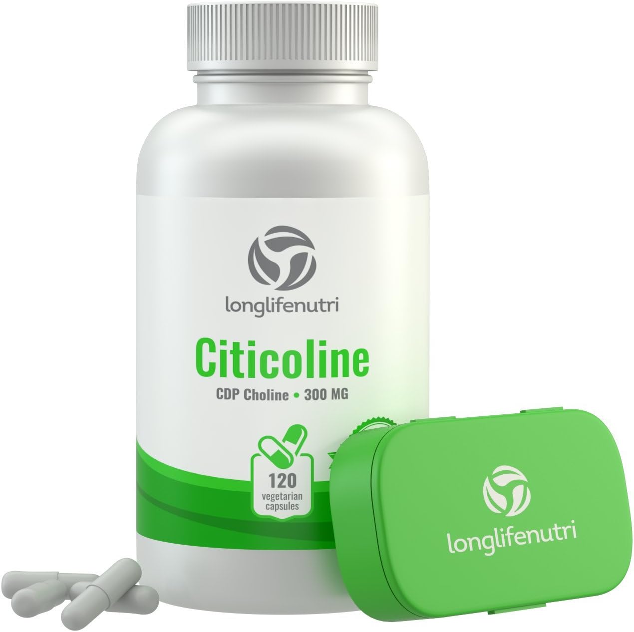 LongLifeNutri Citicoline CDP Choline  120 Veg Caps