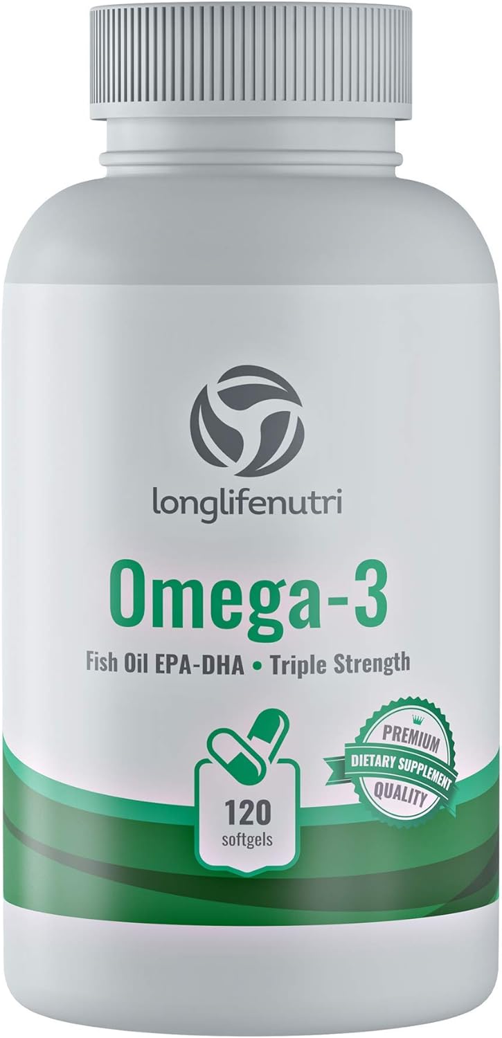 Omega 3 Fish Oil Pills 120 Softgels