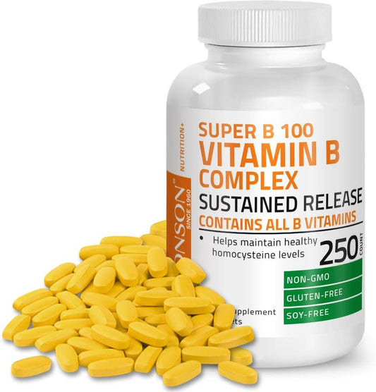 Bronson Vitamin B 100 Complex High Potency Sustained Release