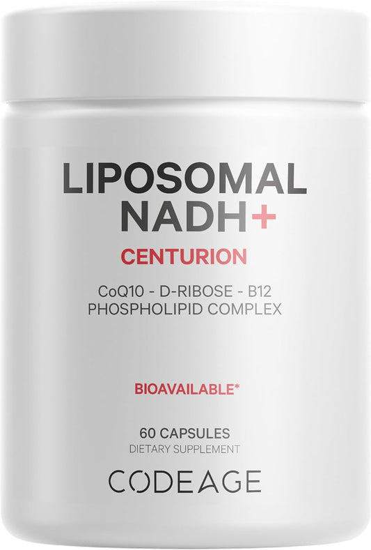 Codeage Liposomal NADH+ Supplement - CoQ10 - Vitamin B12 60 Capsules