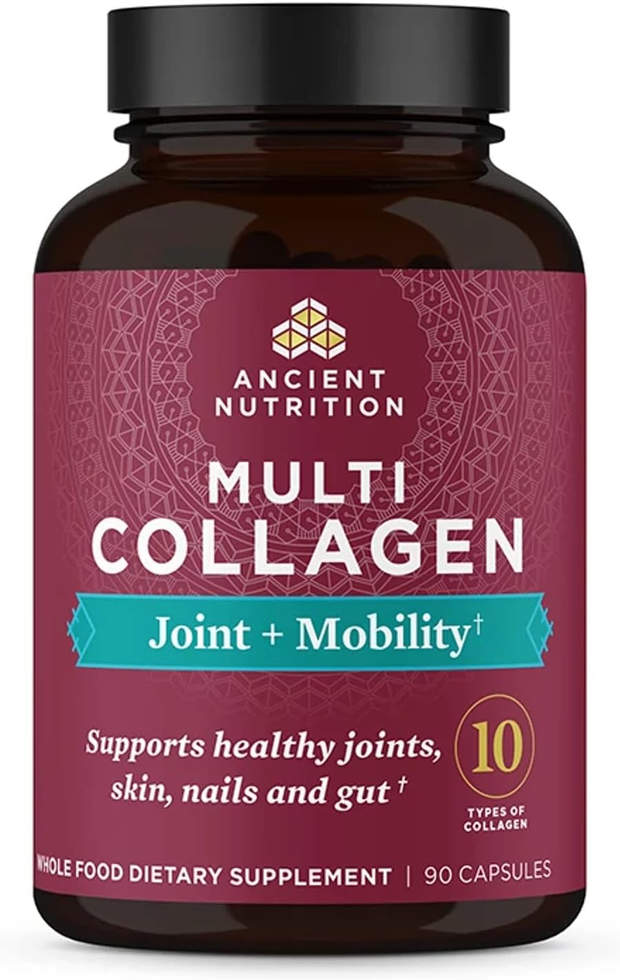 Ancient Nutrition Collagen Pills for Joint Support, Multi Collagen Capsules 90 Count