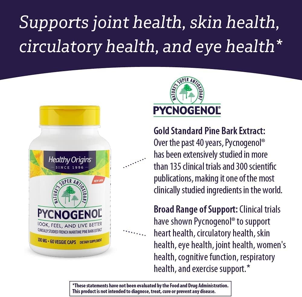 Healthy Origins Pycnogenol 60 Veggie Caps