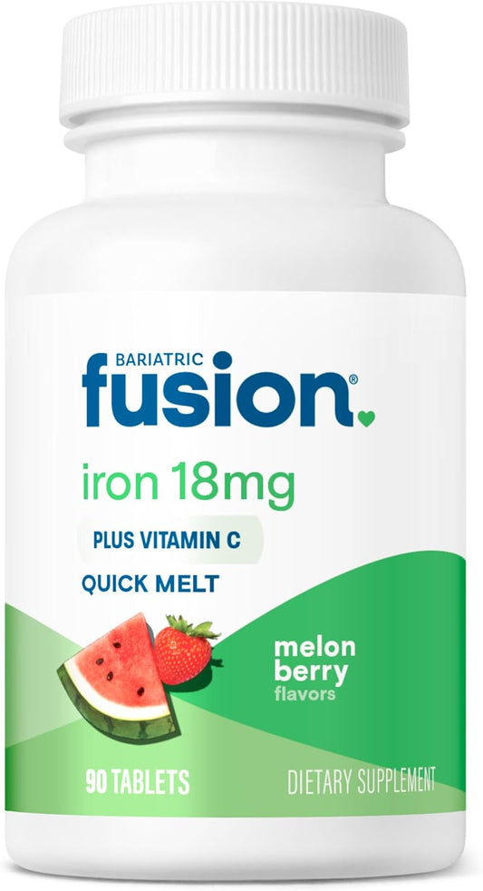 Bariatric Fusion Iron 18 mg Supplement for Women Quick Melt  -  90 Count