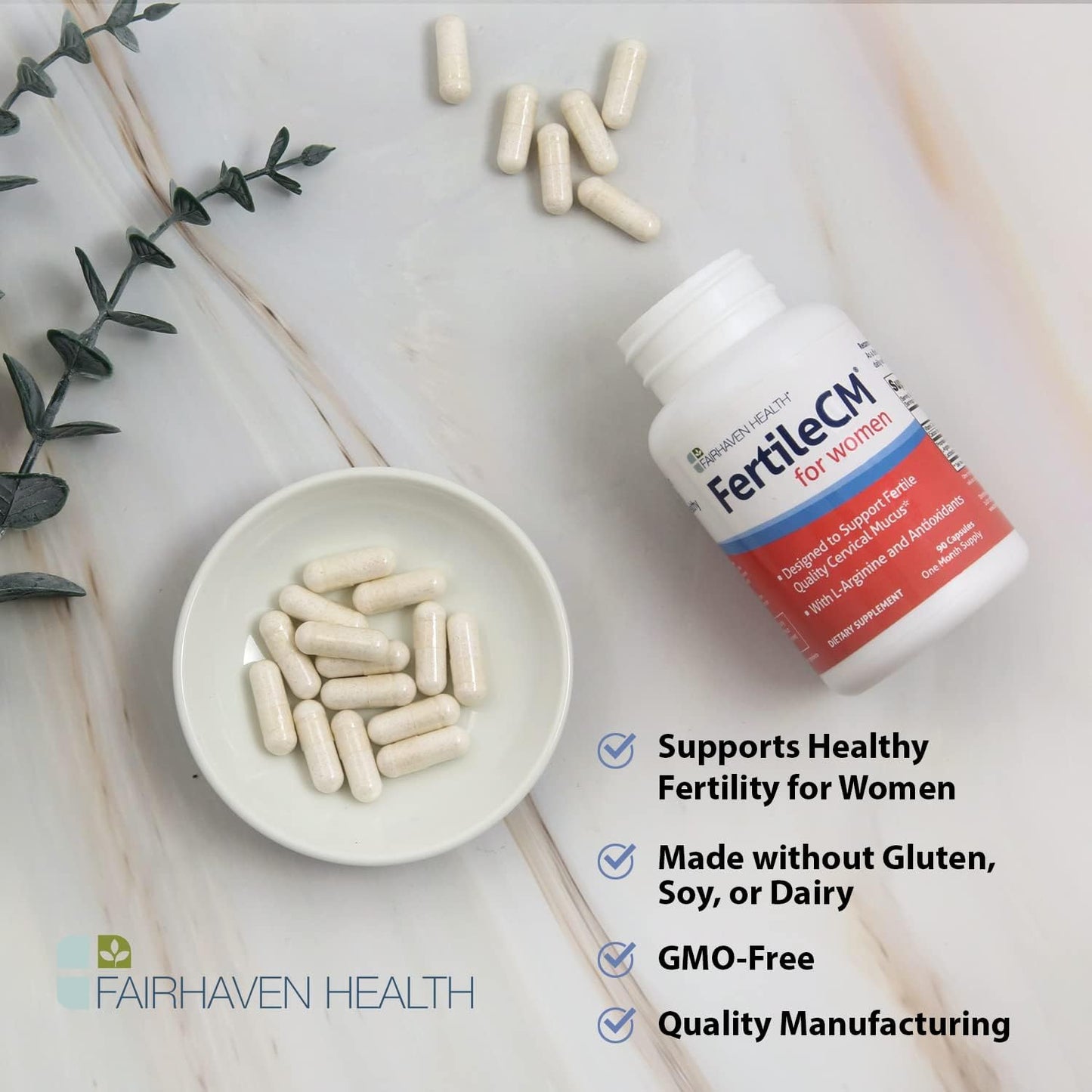 Fairhaven Health FertileCM Fertility Supplement For Women 90 Capsules