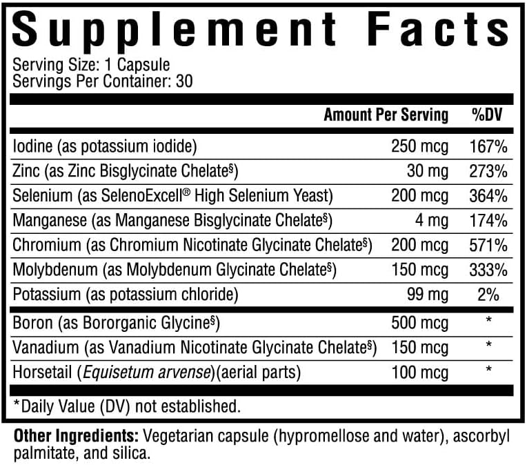 Seeking Health Trace Minerals Complex II - Copper- and Iron - 30 Capsules