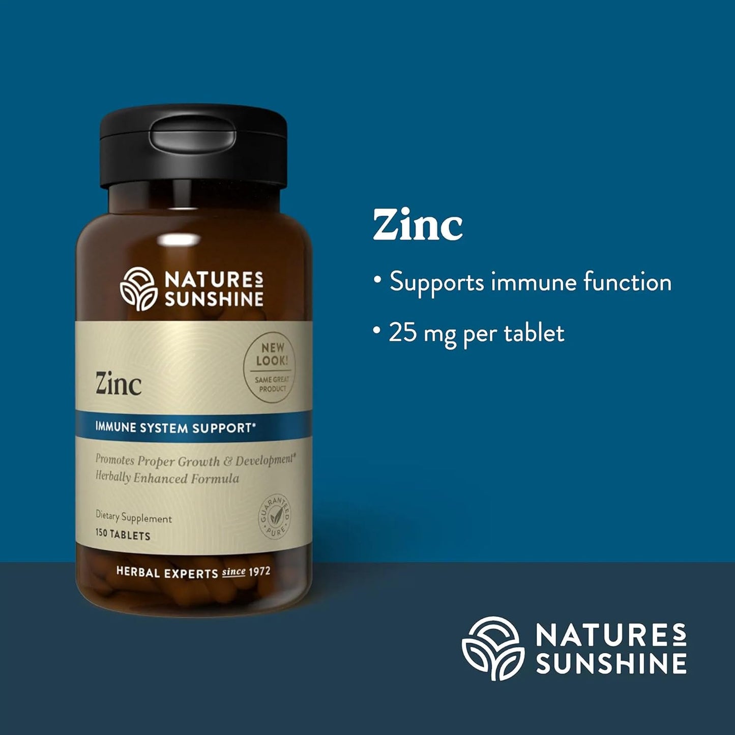 Nature's Sunshine Zinc 25mg, 150 Tablets