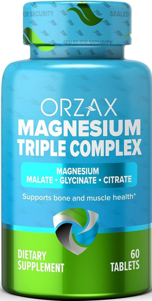 ORZAX Magnesium Glycinate, Citrate, Malate -60 Tablets