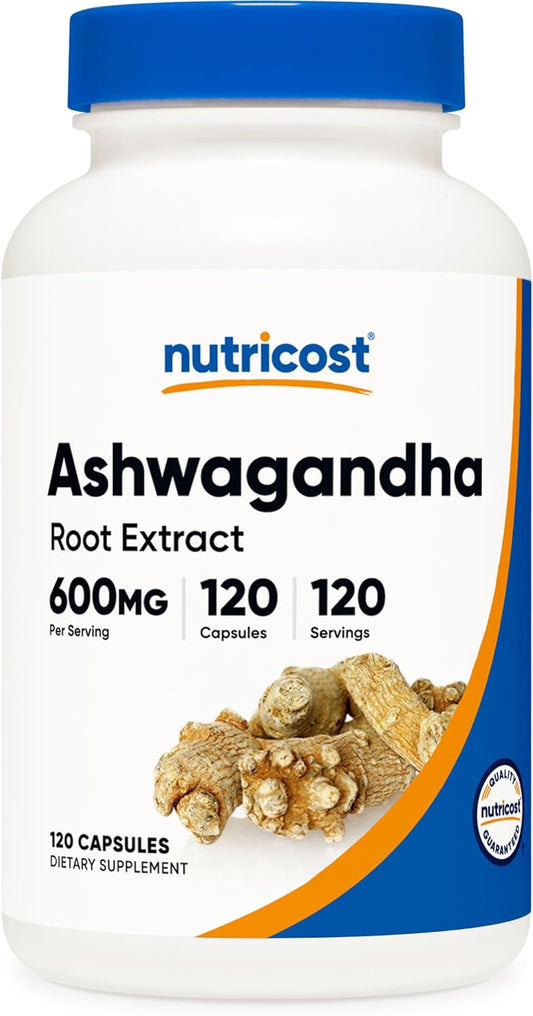 Nutricost Ashwagandha Herbal Supplement 600mg, 120 Capsules