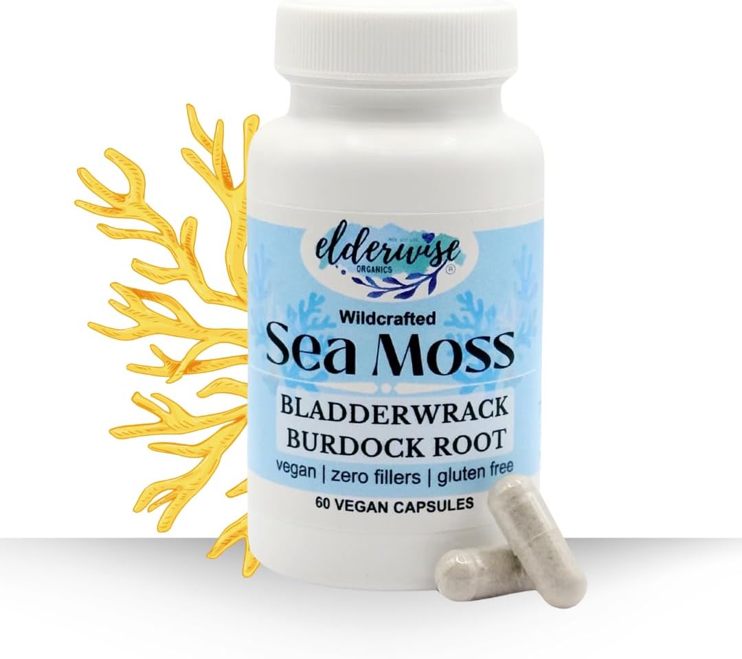 Elderwise Organics Sea Moss Capsules -  60 Vegan Capsules