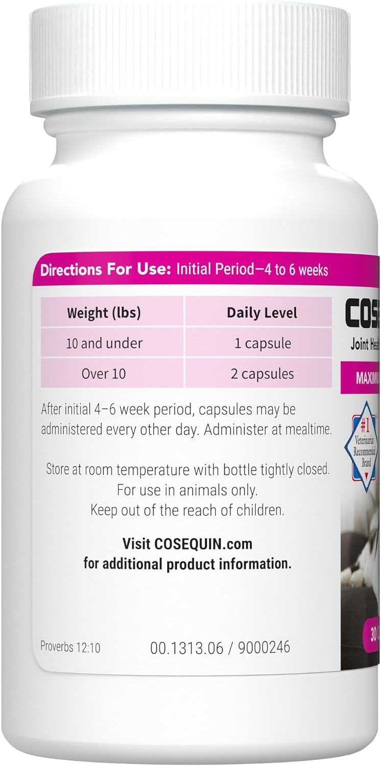 Nutramax Cosequin Joint Health Supplement for Cats - With Glucosamine and Chondroitin, 30 Capsules