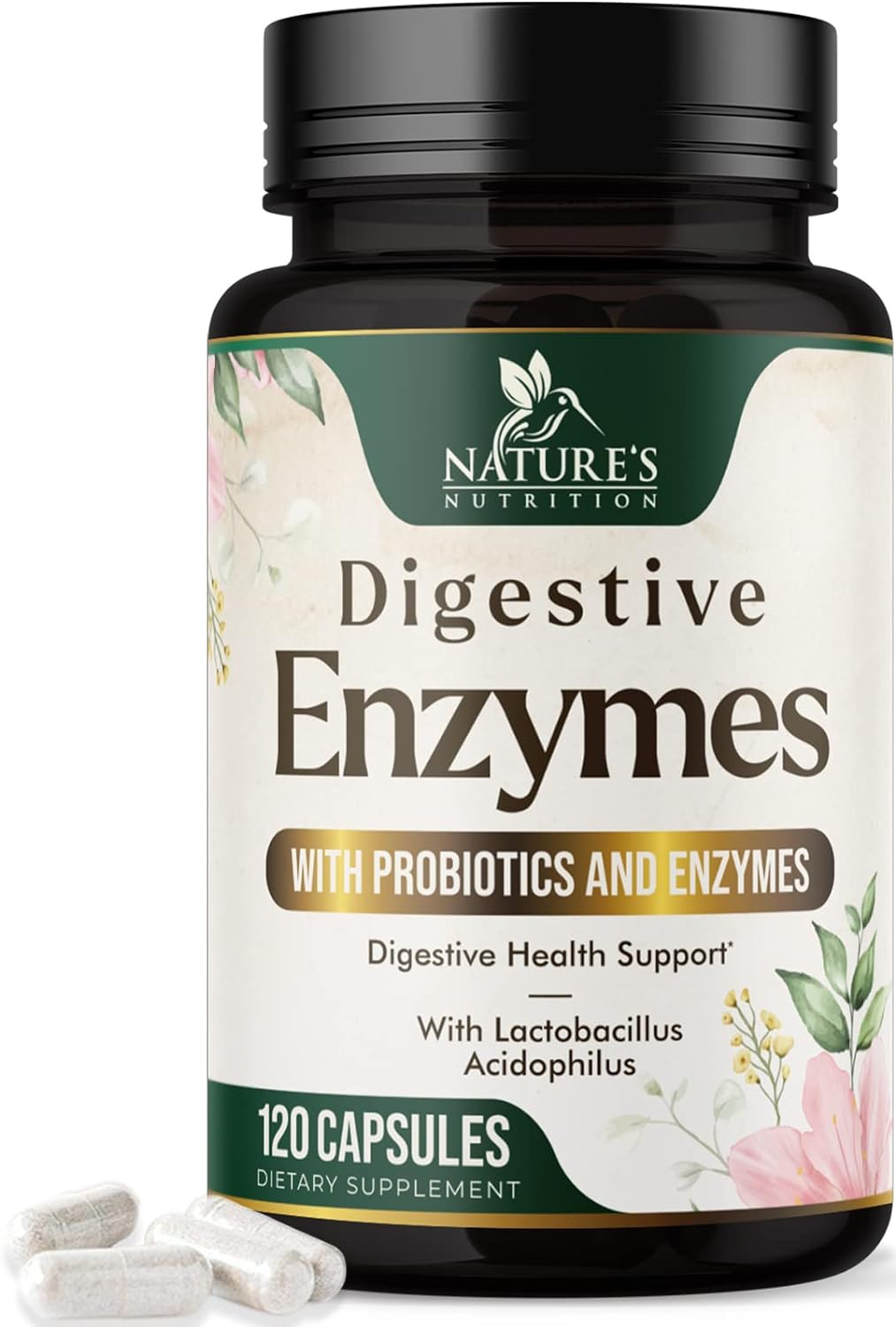 Digestive Enzymes with Probiotics and Bromelain  - 120 Capsules