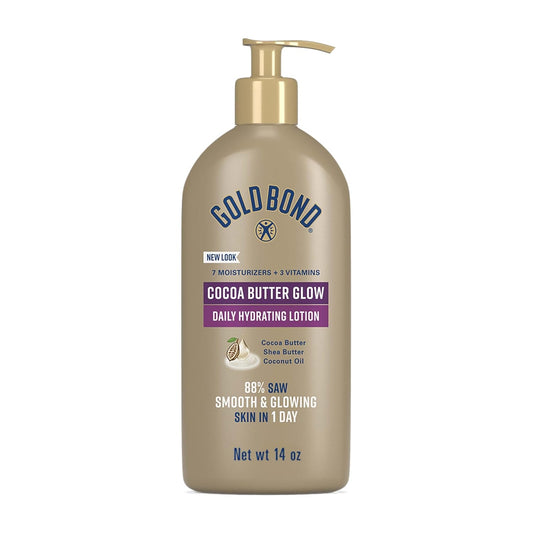 Gold Bond Cocoa Butter Glow Daily Hydrating Lotion 14 oz.