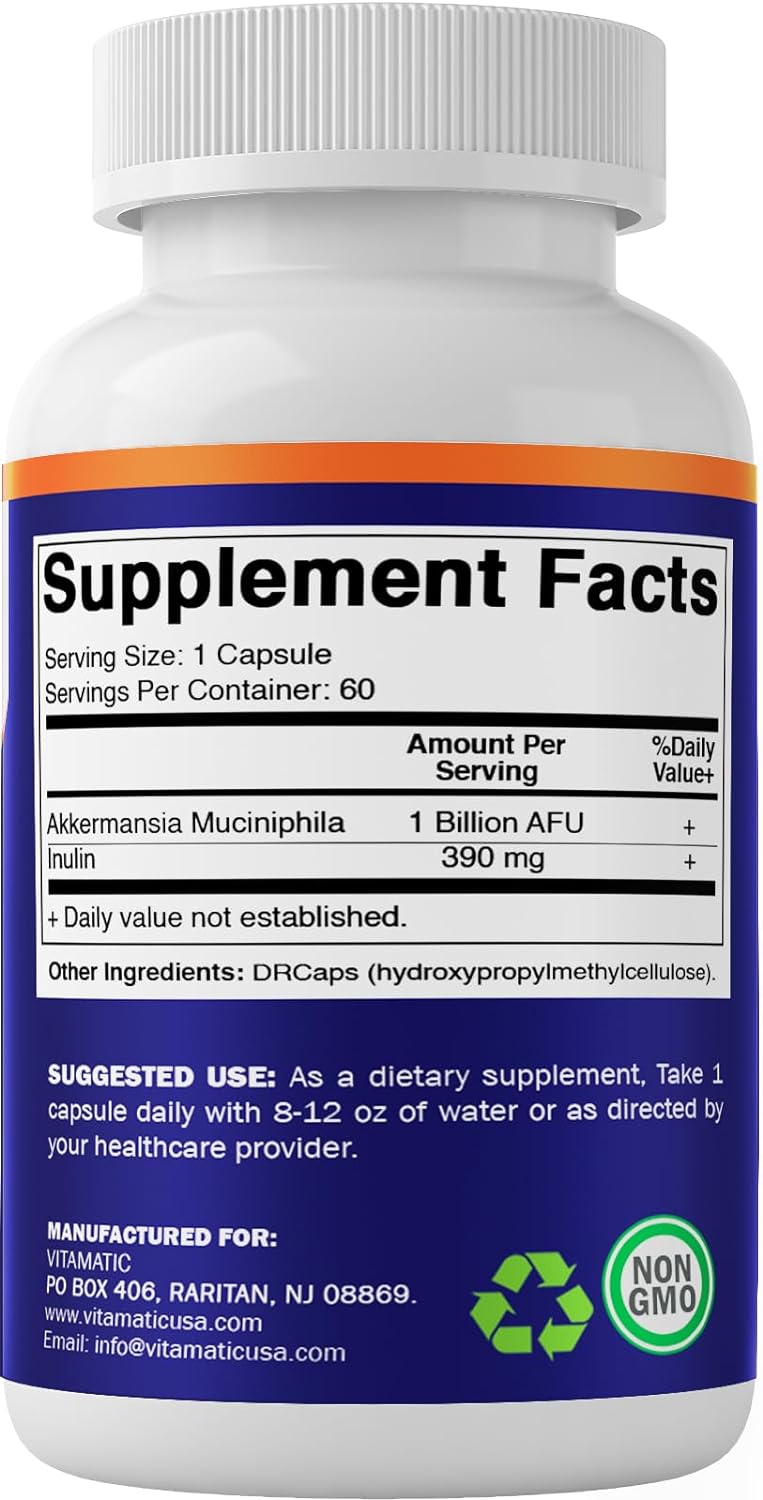 Vitamatic Akkermansia Muciniphila Gut Health - 60 DR Capsules (Delayed Released)