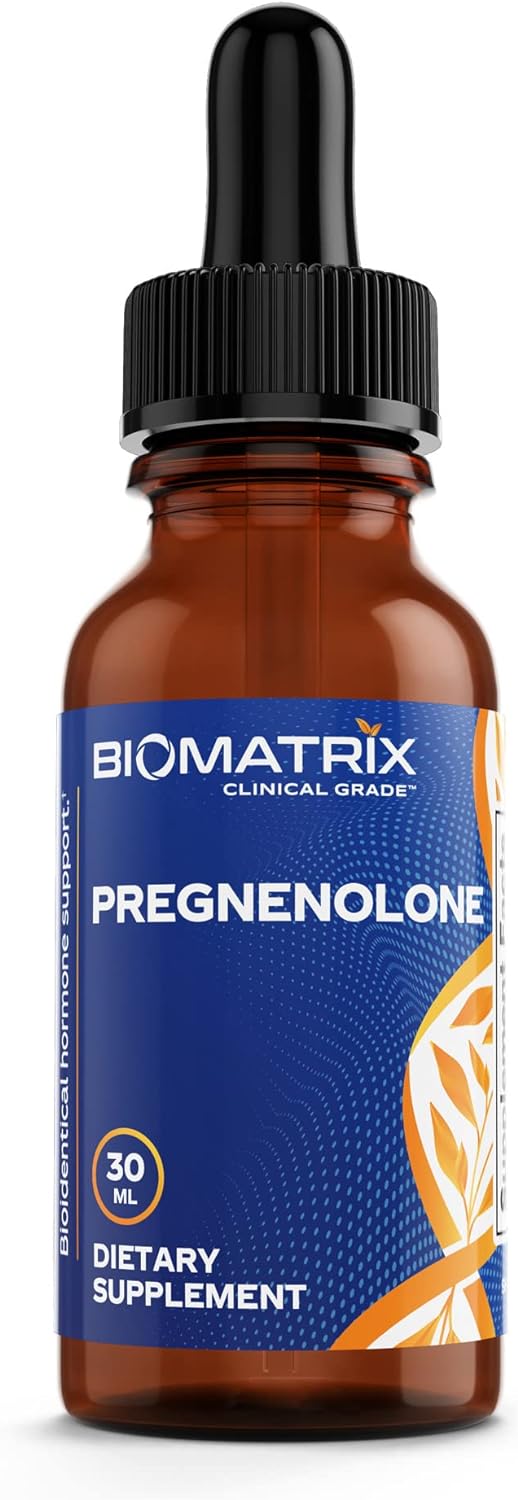 BioMatrix Pregnenolone 2.4 mg Per Dose, – Liquid Micronized Supplement for Hormone Balance, Inflammation