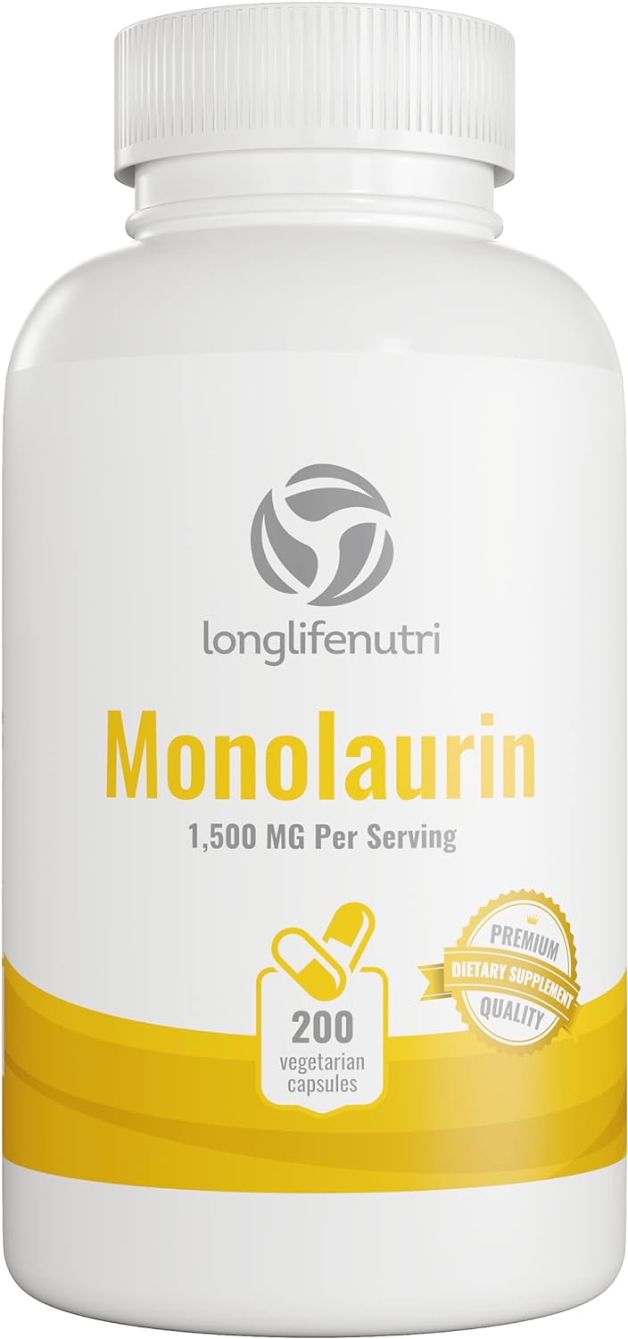 Monolaurin Supplement  200 Vegetarian Capsules