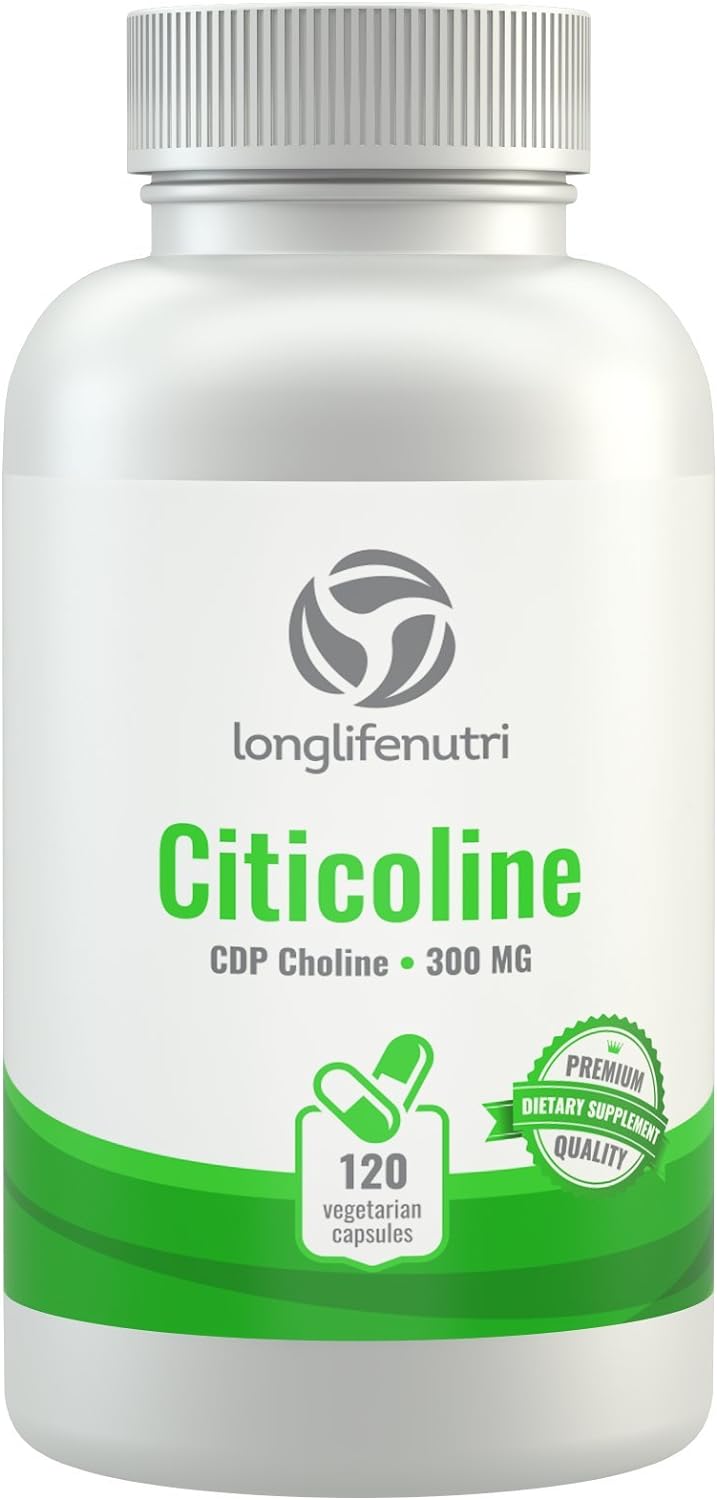 LongLifeNutri Citicoline CDP Choline  120 Veg Caps