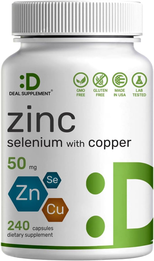 Zinc  with Selenium with Copper, 240 Capsules