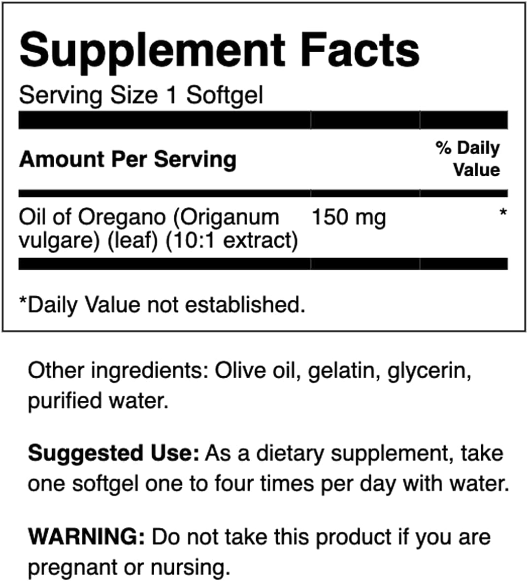 Swanson Oregano Oil Digestive Health-120 Softgels