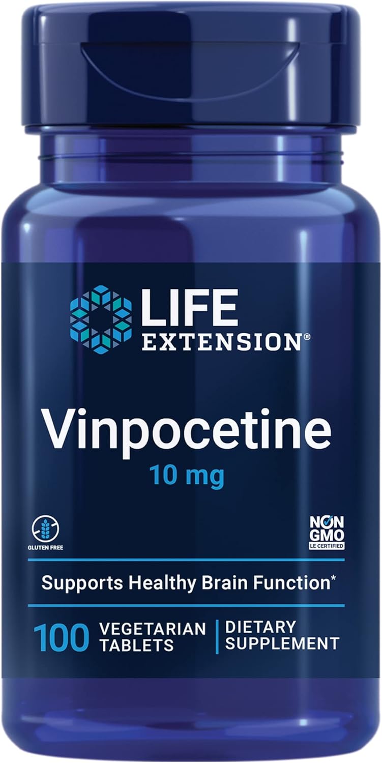 Life Extension Vinpocetine 10 mg, 100 Vegetarian Tablets