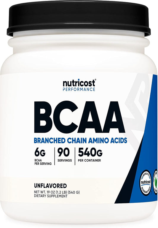 Nutricost BCAA Powder 2:1:1 (Unflavored, 90 Servings)