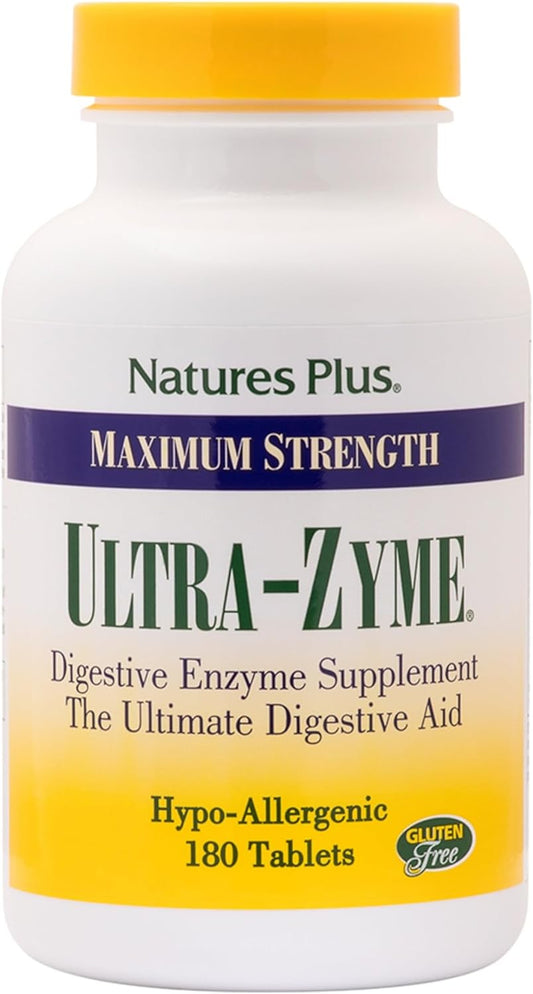 NaturesPlus UltraZyme - 120 mg Ox Bile, 180 Tablets - 90 Servings