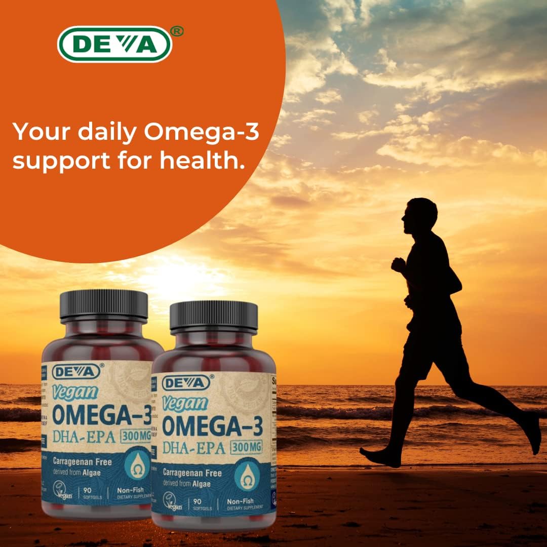 DEVA Vegan Omega-3 DHA EPA Supplement 90 Softgels