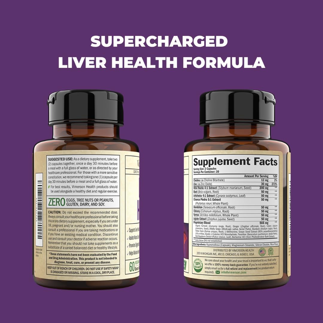 Liver Cleanse Detox & Repair - Artichoke Extract Liver Health Formula for Liver Detox - 60 pills